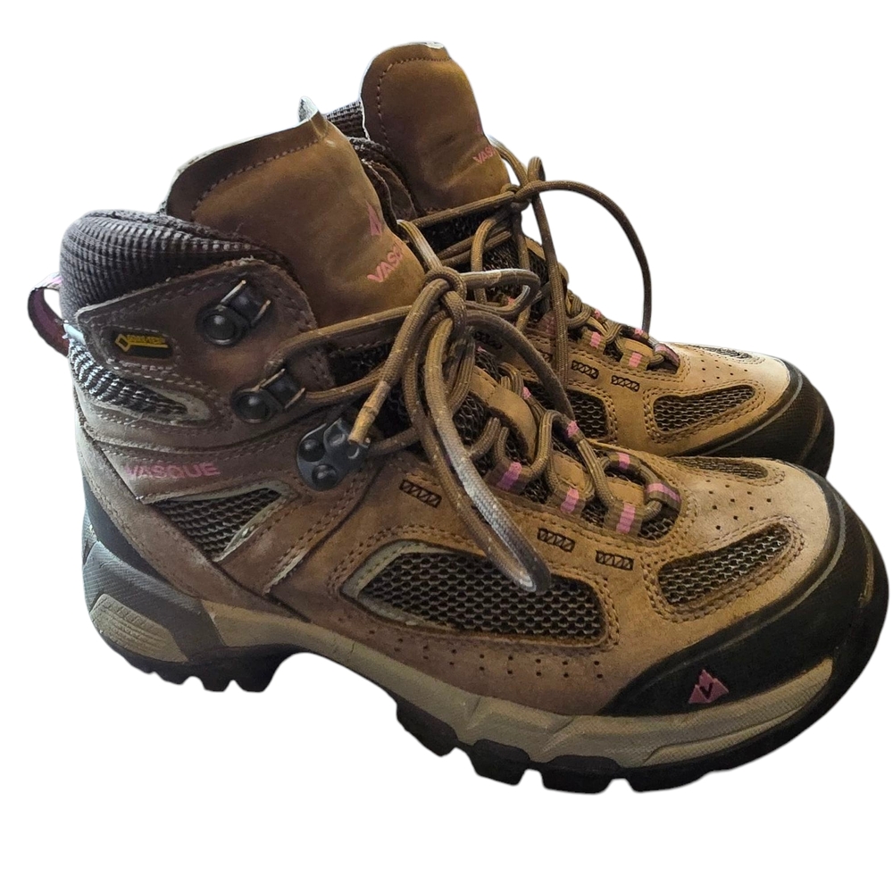Hiking Boots Vasque Black Ankle with Suede Mesh Upper and Rugged Sole EU Sz 37
